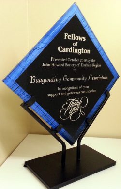 Fellows of cardington award plaque