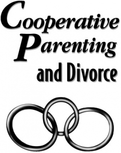 Cooperative parenting and divorce logo with three linked rings