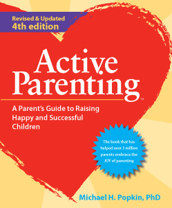 Cover of active parenting guide with a large cartoon heart
