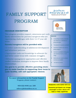 JHS hamilton and burlington family support program
