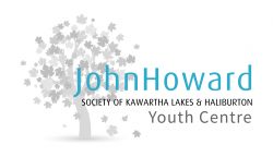JHS Kawartha lakes and haliburton youth centre logo with a faint tree