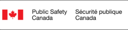 Public safety canada logo with the canadian flag