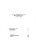 Cover of JHS ottawa 2013 financial statements