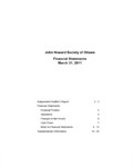 Cover of JHS ottawa 2011 financial statements