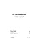 Cover of JHS ottawa 2014 financial statements