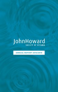 Cover of JHS ottawa 2015/2016 annual report