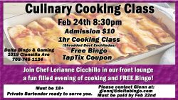 Culinary cooking class advertisement