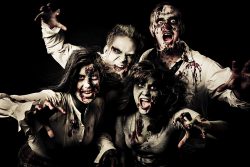 4 zombies posing