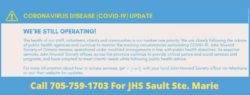 JHS Sault Ste. Marie covid 19 update publication