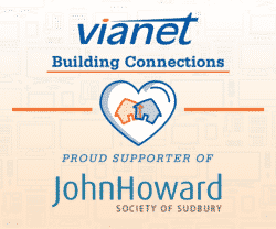 Vianet supporter of JHS sudbury with a heart and two houses within it