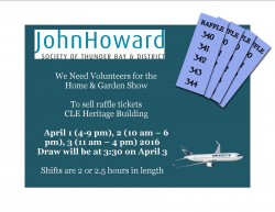 JHS Thunder bay home and garden show volunteer poster