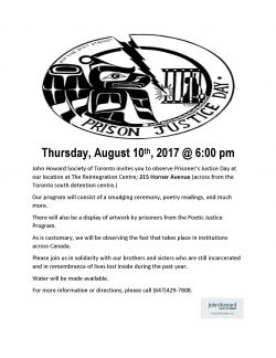 Prisoners Justice Day Flyer 2017