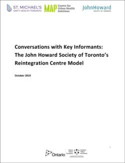 Conversations with Key Informants: The John Howard Society of Toronto’s Reintegration Centre Model