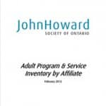 Cover of adult program and service inventory by affiliate report