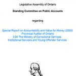 Cover of submission to the standing committee on public accounts report