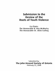 Cover of submission to the review of the roots of youth violence report