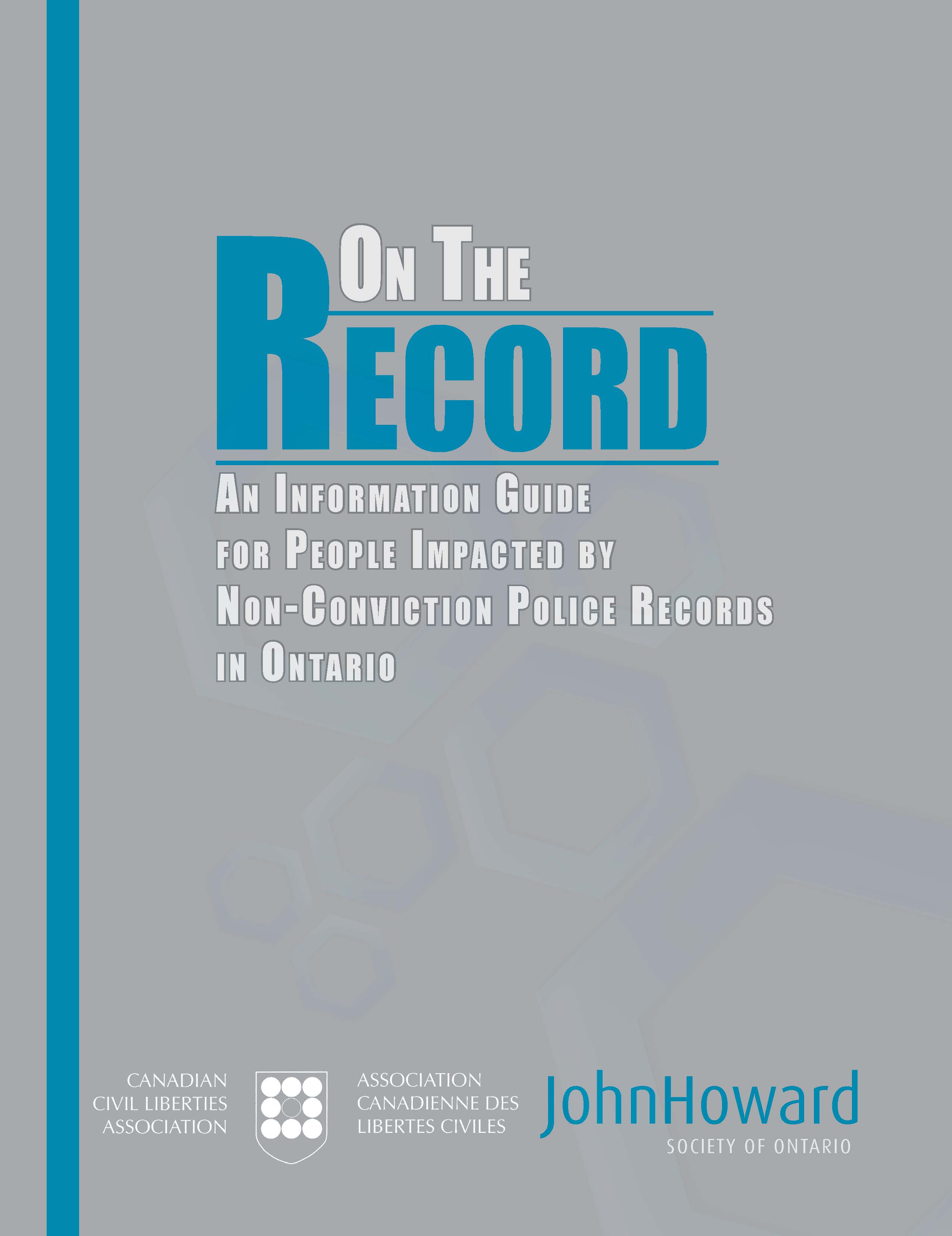 Cover of on the record report