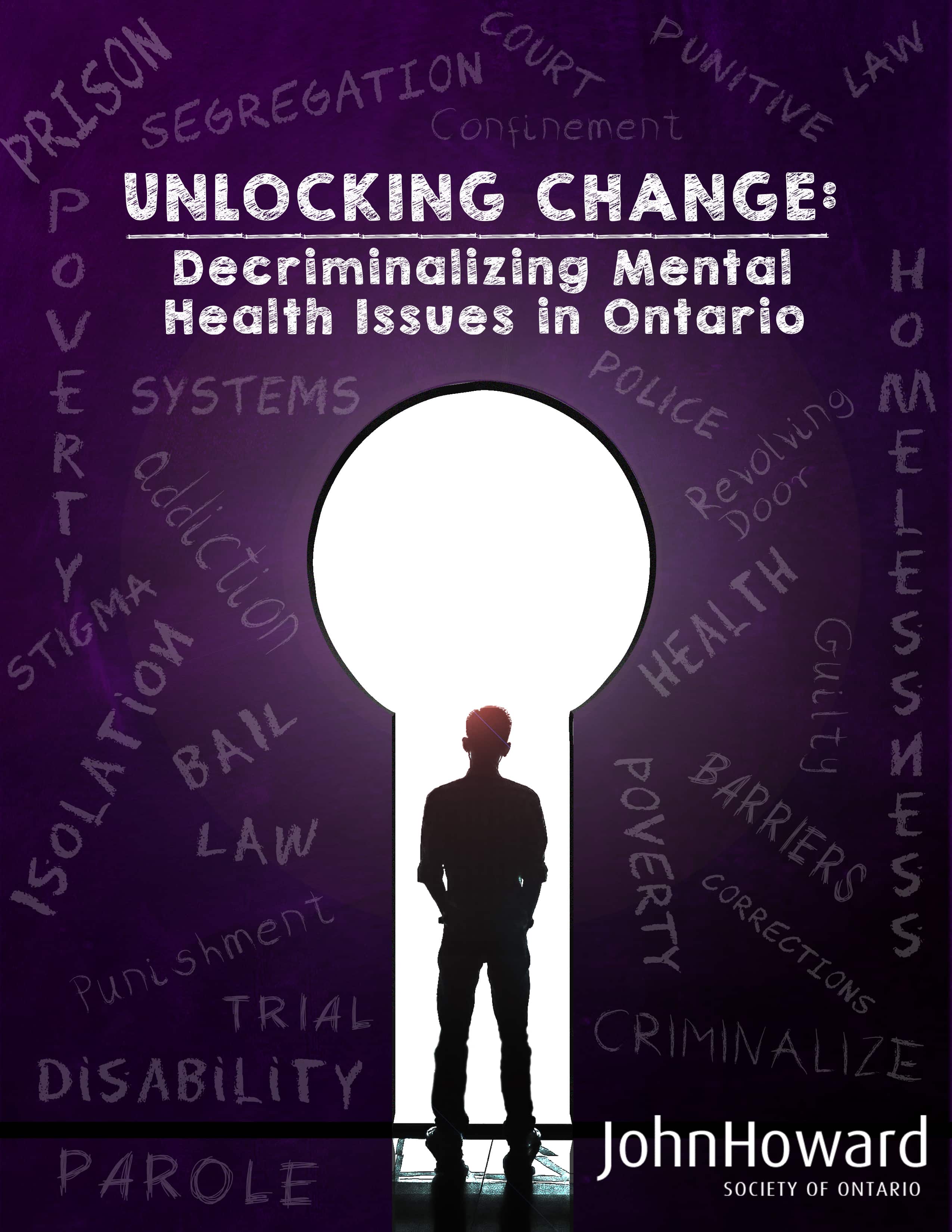Cover of unlocking change report with a person standing inside a keyhole