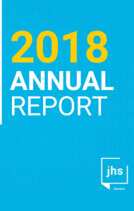 Cover of 2018 JHSO annual report