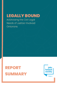 Cover of JHSO legally bound overview of data findings report