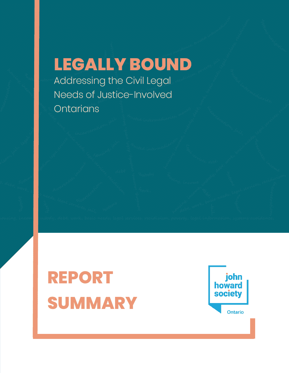 Cover of JHSO legally bound overview of data findings report