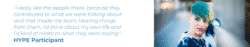 Quote from hype participant with a woman